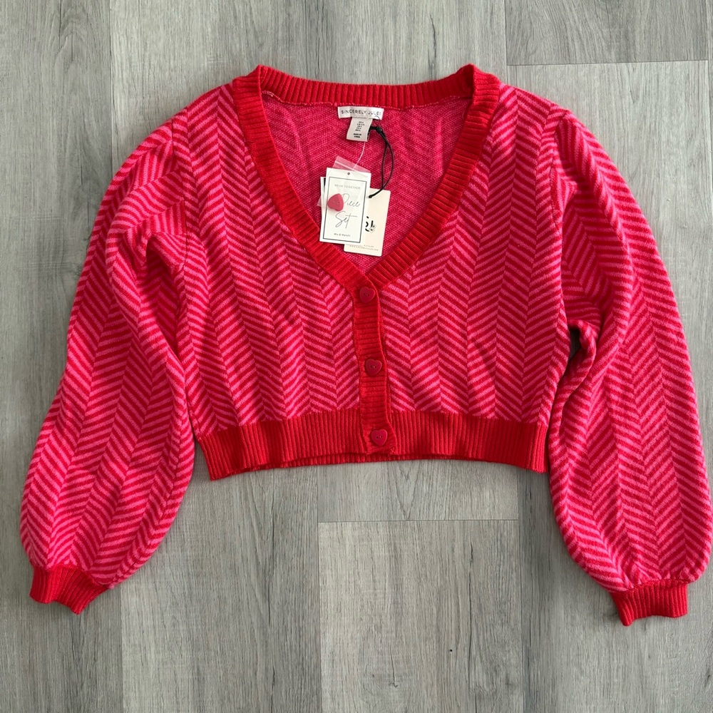 ❤️ Chevron Knit Cardigan and Tank Set - Picture 2 of 8